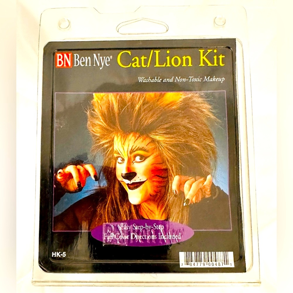 Ben Nye Cat/Lion Professional Washable & Non Toxic Make-Up & Instructions. NIB - Picture 2 of 3